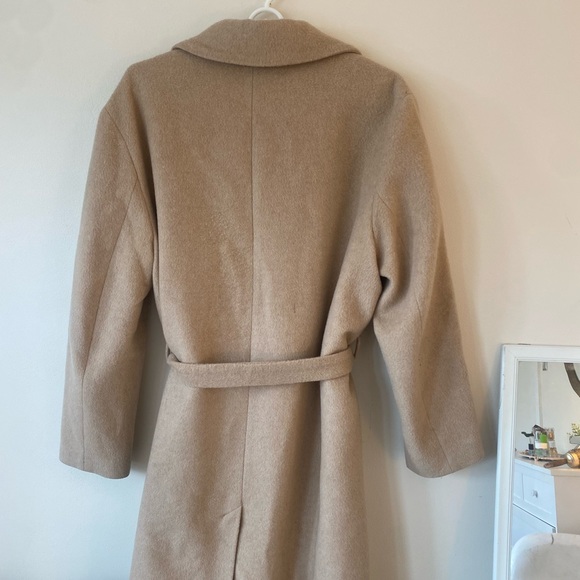 & Other Stories long belted coat in camel size 14 L - Picture 5 of 10